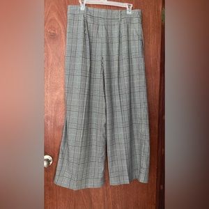 High-waisted plaid Madewell trousers